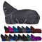 RL24 - Weidedecke Full Neck Basicline 600D Nylonfutter m. Füllung – Pferde Winterdecke – wasserdichte Outdoordecke m. Kreuzbegurtung – Pferdedecke in Graphit/Koralle – Größe 135cm (300g/m²)
