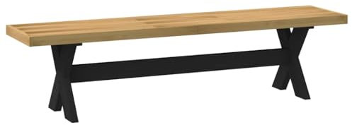 vidaXL Esszimmerbank NOAIN X-Form-Beine 180x40x45 cm Massivholz Kiefer, Bank, Sitzbank, Flurbank, Küchenbank, Esszimmer Bank, Sitzbank Küche
