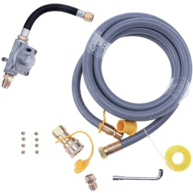 MagiDeal Propane to Natural Gas Conversion Kit Propane Conversion Hose Set for Pizza Oven Professional 10ft Length for Spx-435 2000
