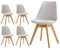 Frixovel Chaises Salle à Manger,Chaise Scandinave Lot de 4,Idéal pour Salle à Manger,Salon,Cuisine,Chambre à Coucher (4, Blanc, Standard)