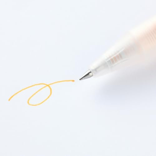MUJI 無印良品 Gelschreiber, glatt, einziehbar, 3 Stück, Gelb, 0,5 mm