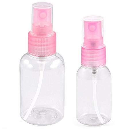 Jooehyer 2 x Travel Bottles Set Empty Plastic Atomiser Refillable Perfume 50 & 30ml