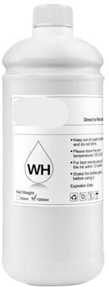Njdwrfv Weiße DTF-Tinte, 1000 ml, kompatibel mit Druckermodellen L805 L1800 XPfemale I3200 7880 7890 Pfemale P800 A3 A4, universelle Passform