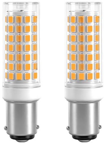 LUHMQ B15D LED Glühbirne Nähmaschinenlampe, 6W (Entspricht 60W Halogen), 600 Lumen, BA15D Doppelkontakt Stecklampe für Nähmaschine & Haushalt AC220-240V Breitstrom (Warmweiß 3000k, 2 Stück)