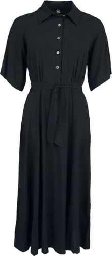 RED by EMP Damen schwarzes langes Sommerkleid mit Gürtel