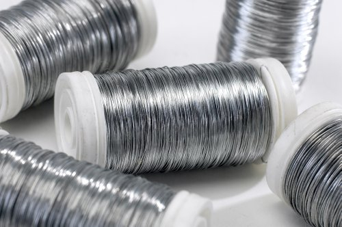 Draht, 0,32 mm, für Floristik und Blumengestecke, Silber