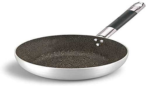 Pentole Agnelli ALSA111BINF36 Padella Svasata Alta per Saltare, Alluminio, Argento, 36 cm