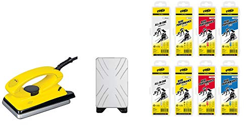 TOKO Skiwachs-Set 9-teilig mit Wachsbügeleisen - für Alpin + Langlaufski + Snowboard