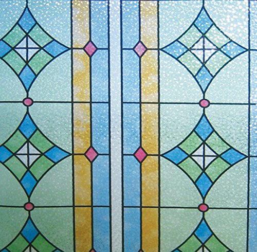 LINEA Fix Dekorfolie Buntglasdekor statische Fensterfolie GE-4603 92 x 150 cm