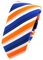 TigerTie schmale Designer Krawatte in orange blau schwarz weiß gestreift