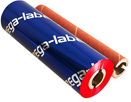 zega-labels Thermotransfer Farbband ROT 110 mm x 74 m - zega color (Wachs/Harz Wischfest) - 1/2 Zoll Kern Ø 12,7 mm - für Papieretiketten - für Desktopdrucker Zebra ZD/GK/GX/GC/TLP