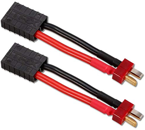 2X Stück Premium Adapter TRX Kompatibel Buchse Female auf T-Dean Stecker Male Goldstecker Verpolsicher für Lipo Akku Adapterkabel 12AWG Kabel Modellbau Copter