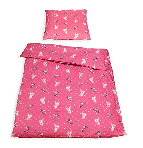 Kinderbettwäsche-Set EDDA | 100% Baumwolle | hochwertiger Digitaldruck | schadstoffgeprüft (135x200 cm, Sterne Pink)