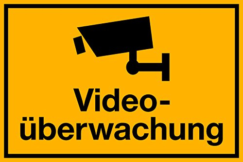 Videoüberwachung Schild 300 x 200 mm 1,5mm dick
