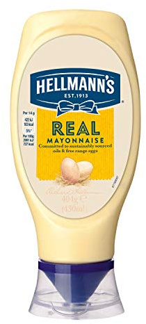 Hellmann's Real Squeezy Mayonnaise, 8 x 430 ml