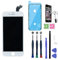 Xlhama Touch Screen Lcd Display Frame Kompatibel Für 6 Weiß Mit Ersatz Bildschirm Reparaturset Digitizer Assembly Mit Werkzeug Zerlegen Mit Zur Reparatur Von Kleber