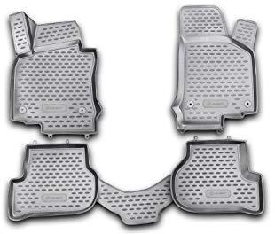 Element Passgenaue Gummimatten Fußmatten für VW Golf V MK5/ VI Mk6/ Jetta V MK5/ Scirocco III/Seat Leon II 2009-2014, Schwarz