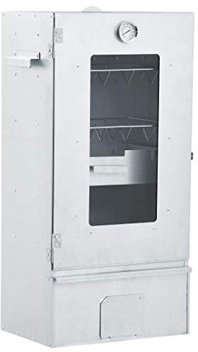 Festnight Fumoir de Four à BBQ Brasero Smoker pour Jardin avec 1 kg de copeaux de Bois 44,5x29x83 cm