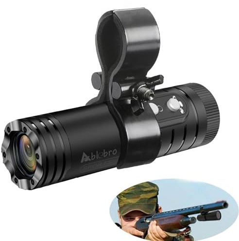 ABLEBRO Shotgun Camera Action Video Camcorder 1080P HD Recording Helmet Camera Sports Camera for Sports DV Hunting Rifle Camera Novateek Video Camera (X28SB-NV, 32GB TF Card)