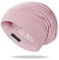 OLESILK Seide & Baumwolle Slouch Beanie Mütze Schlafhaube Seide Chemo Kopfbedeckung dünne leichte und weiche Laufmütze Strickmütze Unisex Jersey Sommermütze verstellbar für Damen & Herren, Rosa