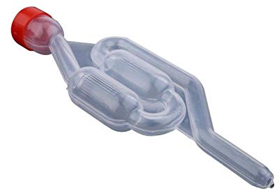 Gärröhren-Set, Luftschleusen Gärspund 1 Stück Gärverschluss, mit Deckel, für Honig, Weißwein, Milchweinalkohol -Fermentation ausgeben, 170mm, transparent
