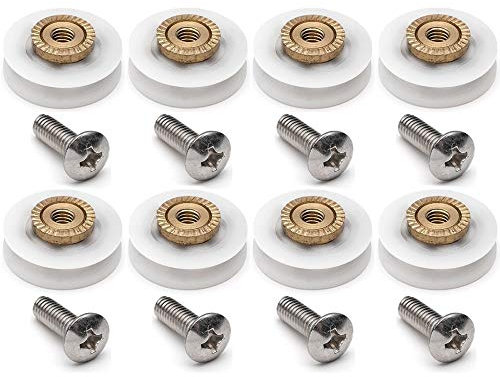 8 Pieces V Grooved 19MM Wheel Dia Shower Door Wheel Runner Roller