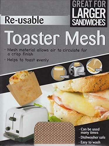 TRTO 1x Reusable Toaster Mesh Cooking Pocket Pouch Sandwich Toaster Bag