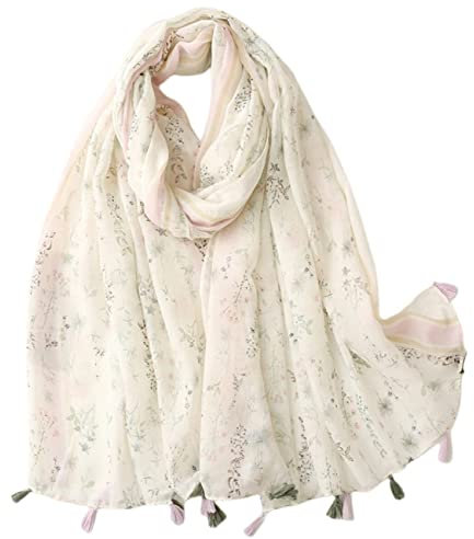 FAIRYGATE Schal Damen Beige Tuch Schultertuch für Elegant Halstuch Zeremonie Stola für Den Sommer Tücher Schals für Frauen 18241