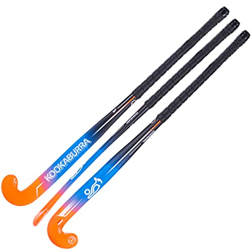 KOOKABURRA Unisex Jugend Sirene, Junior-Hockeyschläger, blau/orange, 66 cm