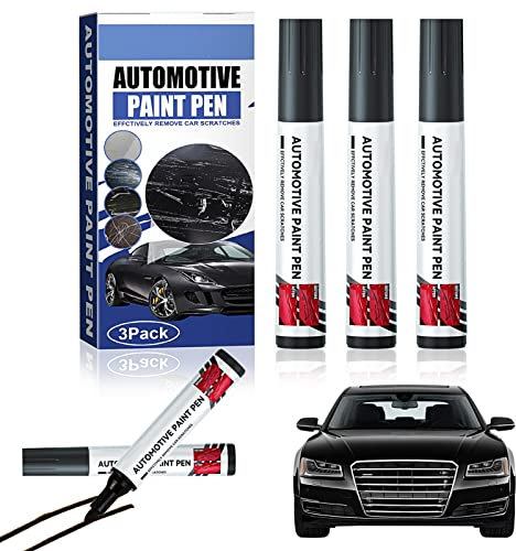 Miioto Auto Kratzer Reparaturstift, Auto Lackreparaturstift, Lackstift Schwarz Auto, Wasserfester Autolack-Kratzer-Reparaturstif, Tragbares Auto Universal für Autokratzer (Schwarz) (Schwarz)