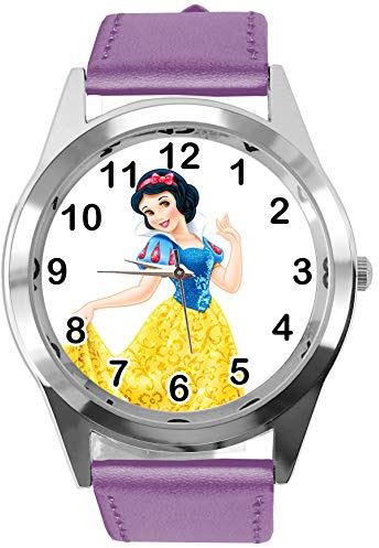 TAPORT Purple Leather Round Watch for Fans of Princess