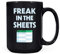 Mug Monster - Freak in The Sheets Excel Mug, Funny Spreadsheet Gift for Accountant - Ceramic Coffee Mug/Cup, Gift for Men or Women, Extra Large and Giant Mug Available, 15oz Black Mug