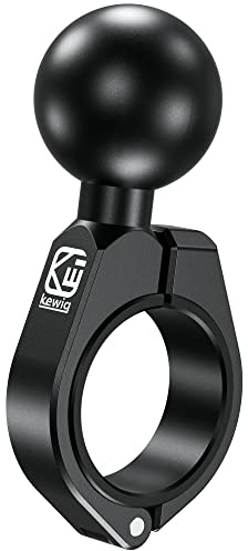 BRCOVAN 1.5'' Ball Medium Bar Mount, Aluminum Alloy Clamp Base, Fit for Round Rails 1.26'' / 1.375'' / 1.5'' / 1.65'' in Diameter, Compatible with RAM Mounts C Size 1.5 Inch Ball Double Socket Arm