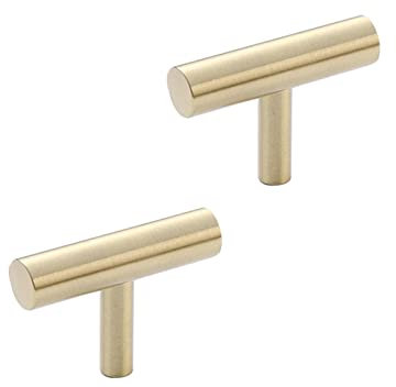 SZLXJMFL Manijas de Muebles Latón Sólido, Tiradores Cocina Dorado, Longitud: 50-1000 mm Manija de Puertas de Gabinete,Tiradores Cocina Tiradores para Cajones Modernos, 2pcs-50mm/2in