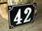 Numero civico smalto 18x15 cm nero n. 42