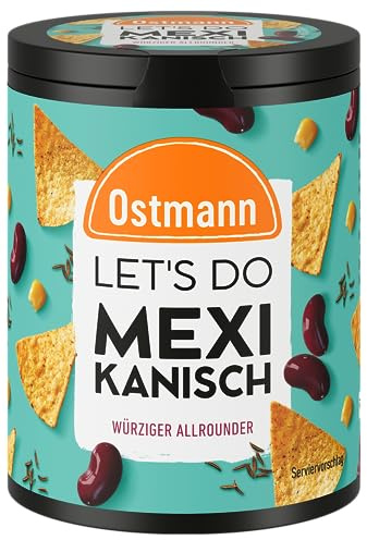 Ostmann Gewürze - Let's Do Mexikanisch | Gewürzzubereitung für Enchiladas, Fajita, Taco oder Chili con Carne | Würziger Allrounder mit Kreuzkümmel und Chili | 70 g in recyclebarer Metalldose