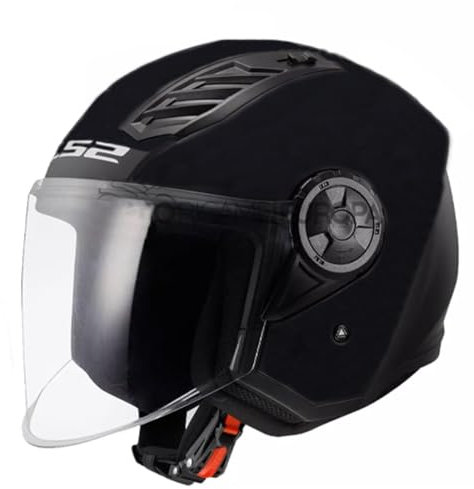 Ls2 Airflow 2 Helm Black Matt Schwarz glänzend (XXL: 63-64 cm)