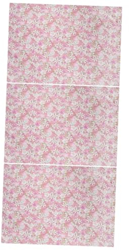 DIYEAH 3 Blätter Reiner Baumwollstoff -Lenkerenden Stoffe zum Nähen bettwäsche Baumwolltuch zum Selbermachen Bastelstoffe aus Baumwolle die Blumen Material Eingewickelt