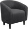 Yaheetech Tub Chair, Accent Chairs for Living Room, Boucle Fabric Armchair, Cozy Barrel Chair with Sturdy Legs for Bedroom/Office/Cafe Bar, Dark Grey