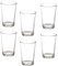 Set 6 bicchieri acqua in vetro da 200 ml per degustazione succo vino bevande bibite casa cucina bar pub ristorante