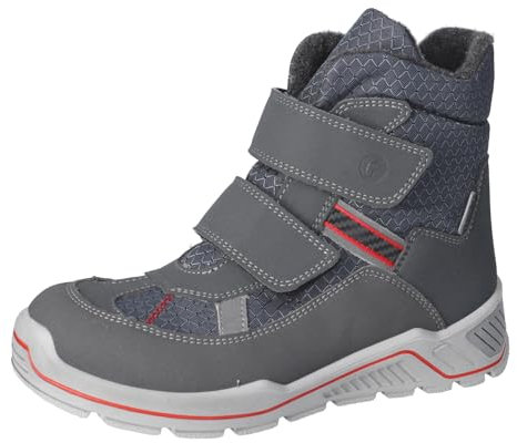 RICOSTA Jungen Winterstiefel Gabris, Kinder Boots, Weite: Weit, lose Einlage, Sympatex, Outdoor-Kinderschuhe, warm, Grigio/Carbon (490), 35 EU