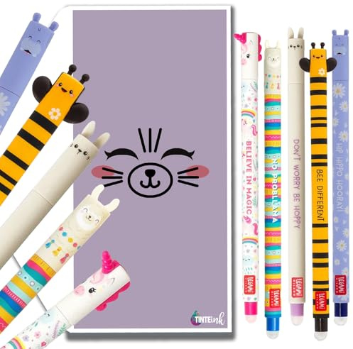 Tinte Ink Legami Erasable Pens Bundle - (Cute Collection (5 Pens))