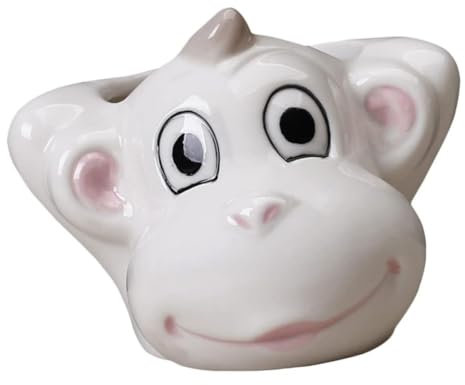 KUKUUU Keramik-Sukkulenten Blumentopf Pflanzen Vasen Affe Figur Statue Desktop Decor