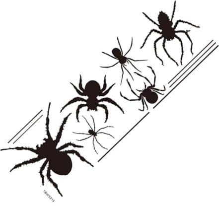 Wandaufkleber Halloween Party Spinnenaufkleber PVC 1 Blatt Schwarz