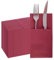 Disposable Cloth Like Napkins Built-in Flatware Pocket, PHUNAT 50PCS Pocket Napkins, Prefolded for Silverware, Wedding Party Linen Feel Ruby Color Napkins, Airlaid Quality Napkins 40 * 40cm