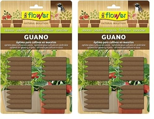 Flower - Abono Clavos Guano 20ud e.60 (Paquete de 2)