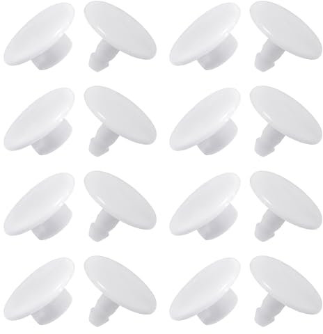 Deshionew 8 Sets Replacement Rivets, Clogs Shoe Strap Repair Fastener Button, Rivets for Beach Shoes (16mm), White, 16 mm / 0.63 in