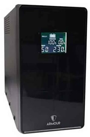 Power Armour 1500VA UPS, 900W, LCD Screen Display, 3x UK Sockets, 3x IEC, 2x RJ45, 1x USB, Built in AVR, Software Monitoring (1500 VA)