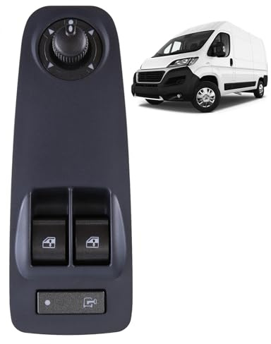 LICHENGTAI Interruptor Mando Elevalunas Compatible con Fiat Ducato 3, Citroen Jumper 2, Peugeot Boxer 2 Botonera de Ventana Interruptor de elevalunas eléctrico 1608705680, 735532905