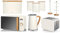 Swan Nordic White 1.7L Jug Kettle, 2 Slice Toaster, 800W 20L Microwave, Bread Bin, Canisters, Mug Tree & Towel Pole Set. Scandinavian Inspired Design Matching Kitchen Set of 9 in Cotton White